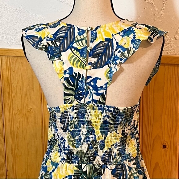 NWT Melloday Smocked Ruffle Cap Sleeve Maxi Dress Sz-S - Picture 6 of 13